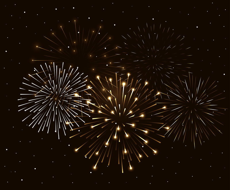 焰火飞溅爆炸背景图标