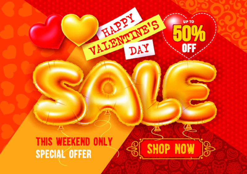 矢量情人节销售