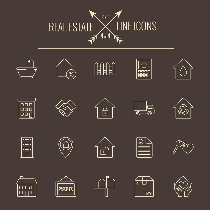 房地产图标集。
