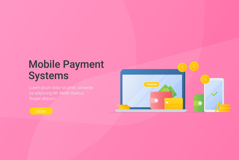 网上购物登陆页面模板-现代平面设计理念网页设计的网站和移动网站-矢量图示