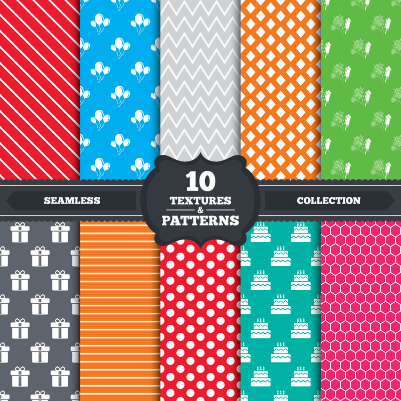 生日派对图标。蛋糕和礼品盒符号