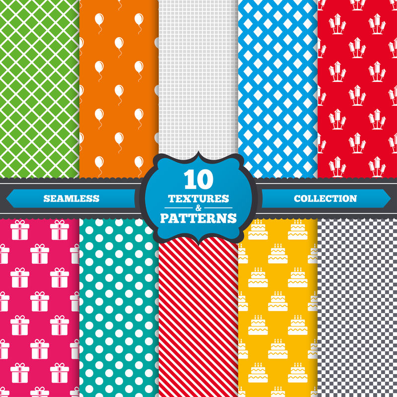 生日派对图标。蛋糕和礼品盒符号