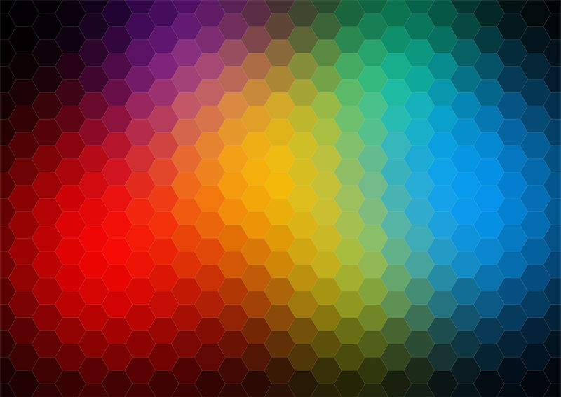 三角形几何形状的彩色图案