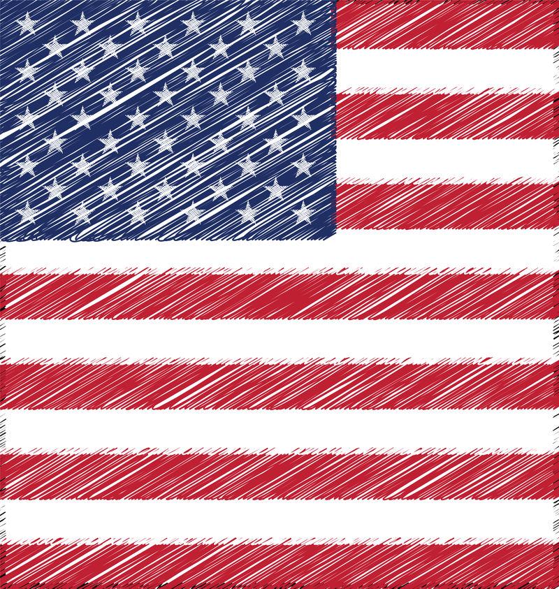 美国素描旗素材 高清图片 摄影照片 寻图免费打包下载