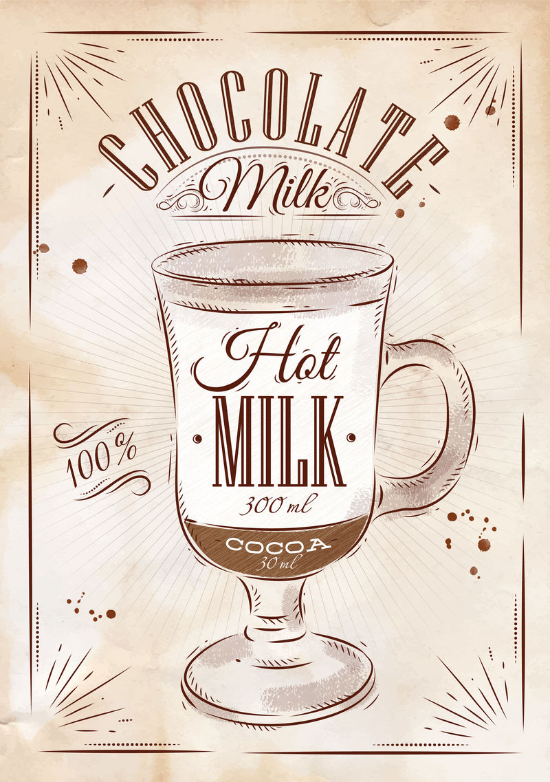 海报巧克力牛奶卡夫
