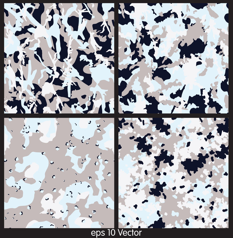 无缝伪装图案矢量