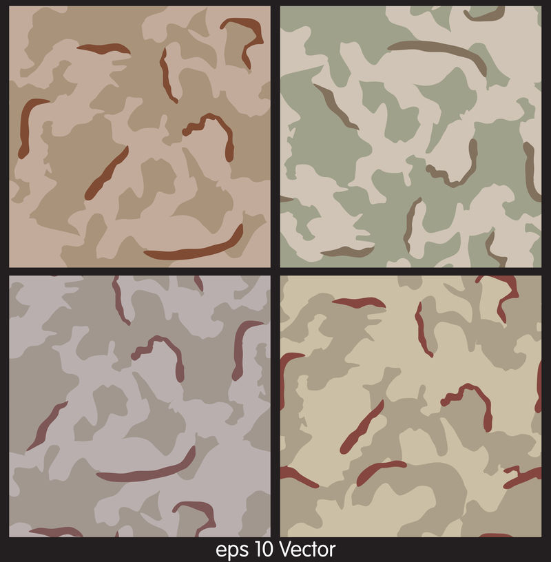 无缝伪装图案矢量