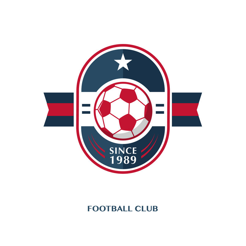 足球徽章-矢量插图