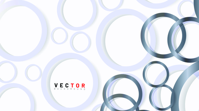 抽象矢量背景。重叠色渐变环设计