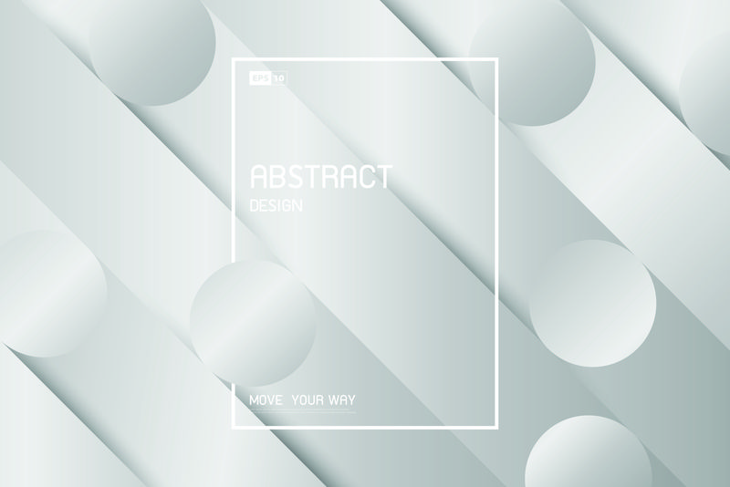 渐变几何样式背面的抽象银模板设计