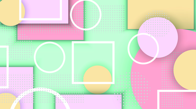 孟菲斯背景的抽象几何元素。现代向量de