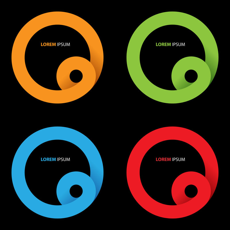 矢量抽象圆带状符号