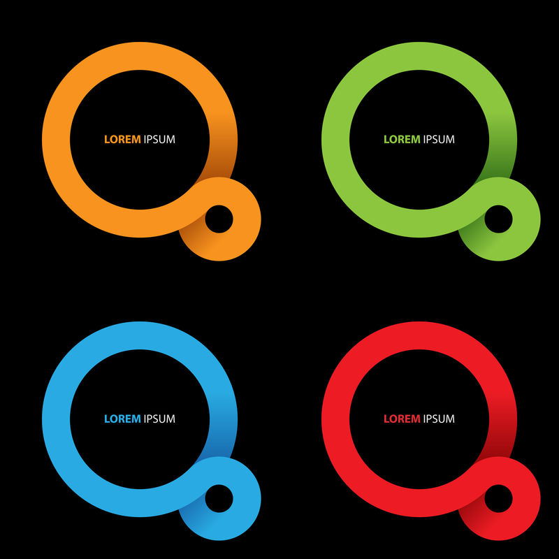 矢量抽象圆带状符号