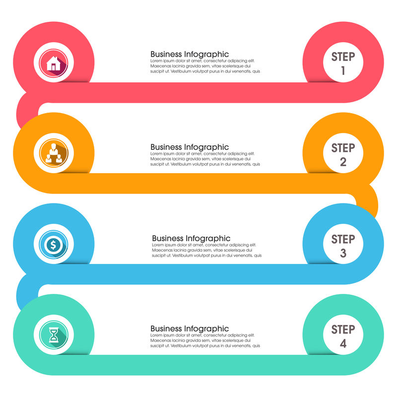 商业信息图形矢量插图-可用于工作流布局、横幅、图表、数字选项、升迁选项、网页设计等
