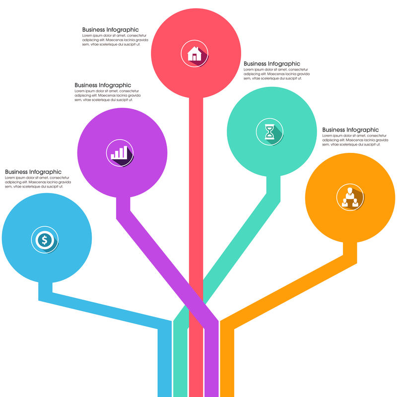 商业信息图形矢量插图-可用于工作流布局、横幅、图表、数字选项、升迁选项、网页设计等
