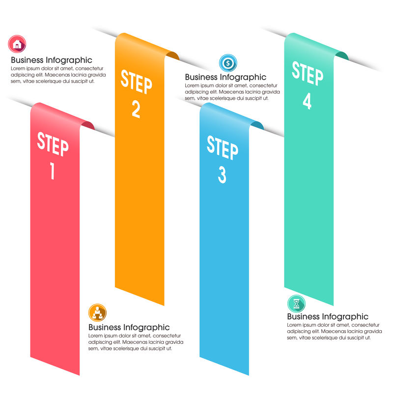 商业信息图形矢量插图-可用于工作流布局、横幅、图表、数字选项、升迁选项、网页设计等