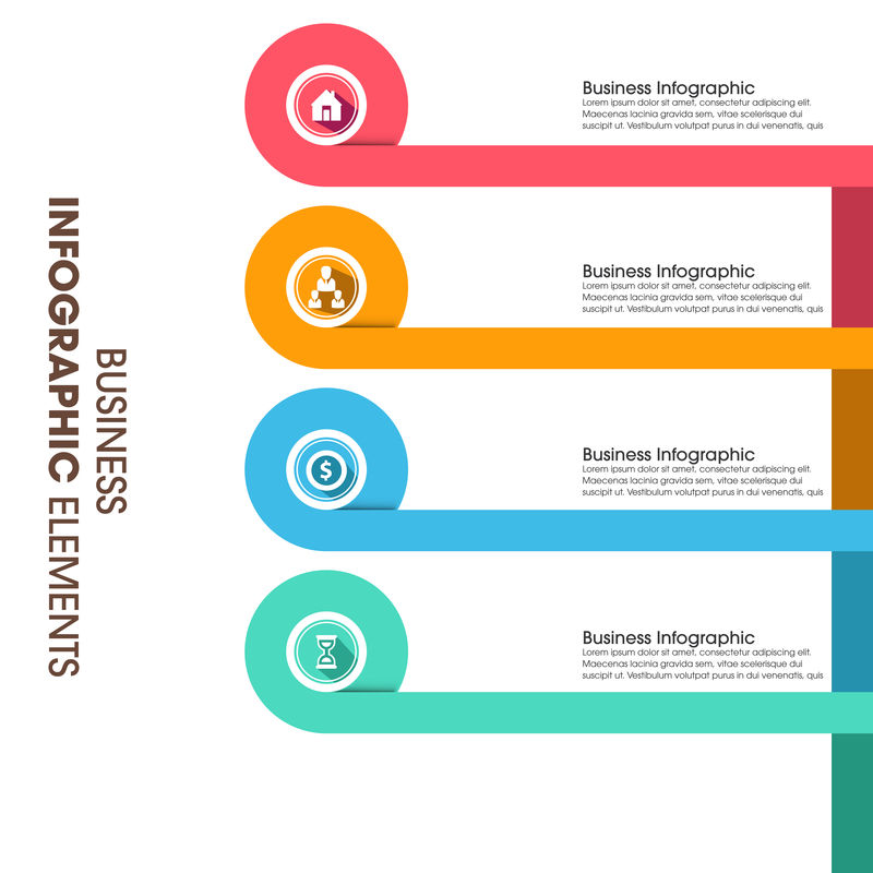 商业信息图形矢量插图-可用于工作流布局、横幅、图表、数字选项、升迁选项、网页设计等