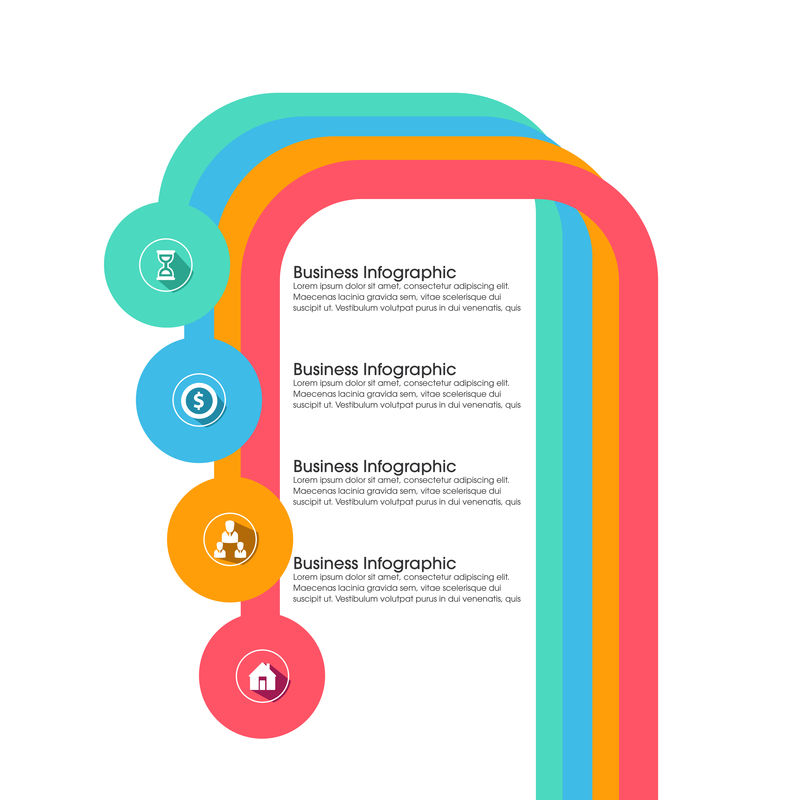 商业信息图形矢量插图-可用于工作流布局、横幅、图表、数字选项、升迁选项、网页设计等