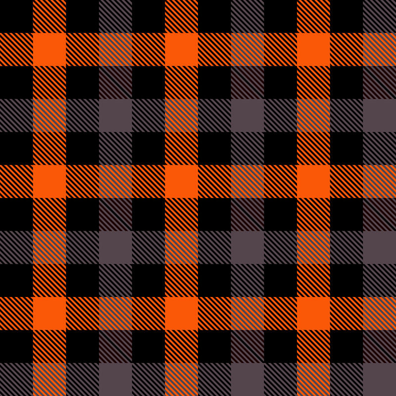 万圣节格子呢无缝图案