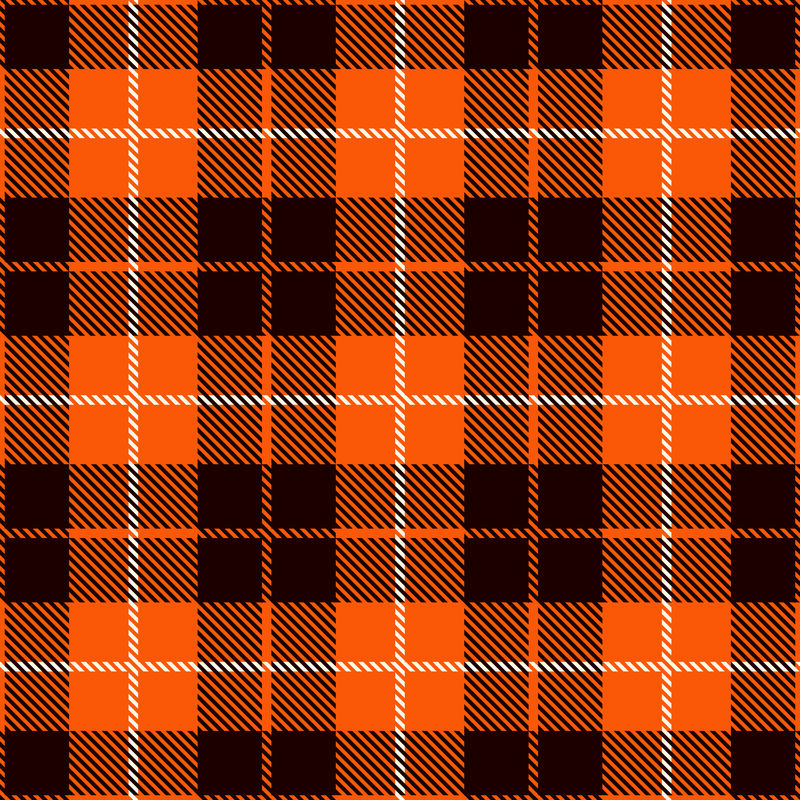 万圣节格子呢无缝图案