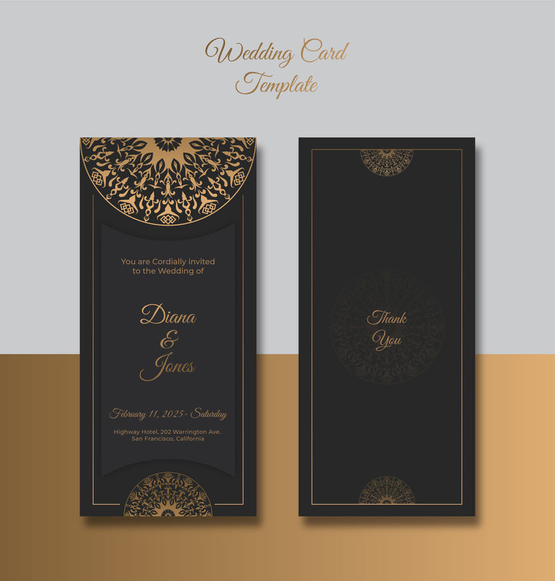 婚礼请柬巴洛克风格的黄金-复古图案-复古维多利亚装饰-有花元素的框架-矢量图解--矢量