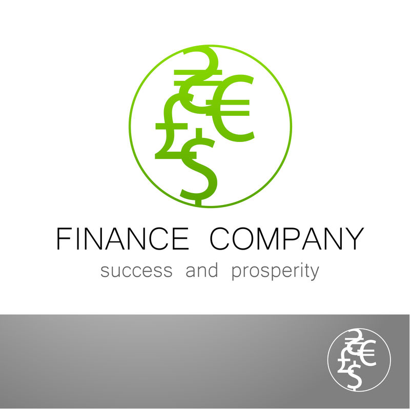 金融公司美元欧元标志