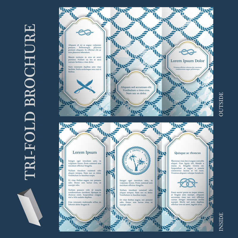 三折小册子模板