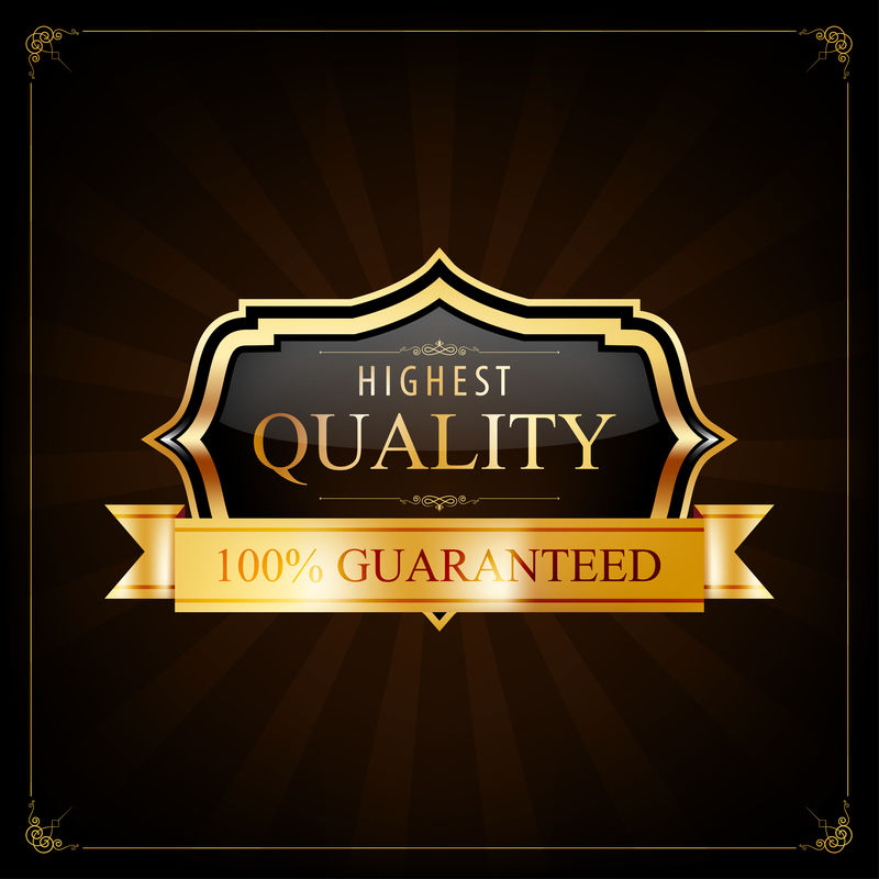 复古标签，金色元素横幅，矢量EPS10。