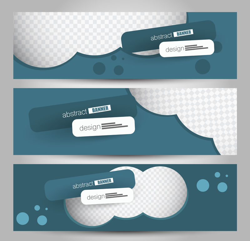 横幅模板-背景：设计-商业-教育-广告-蓝色-矢量插图