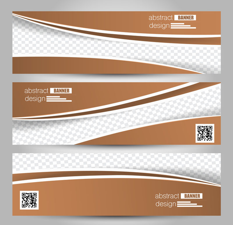 横幅模板-背景：设计-商业-教育-广告-布朗颜色-矢量插图