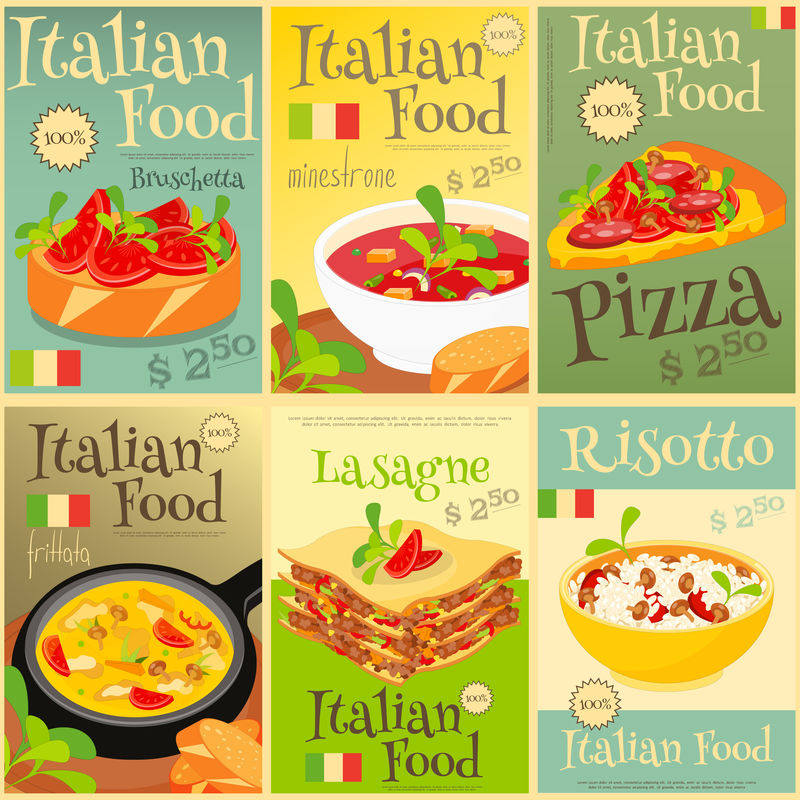 意大利美食海报套装