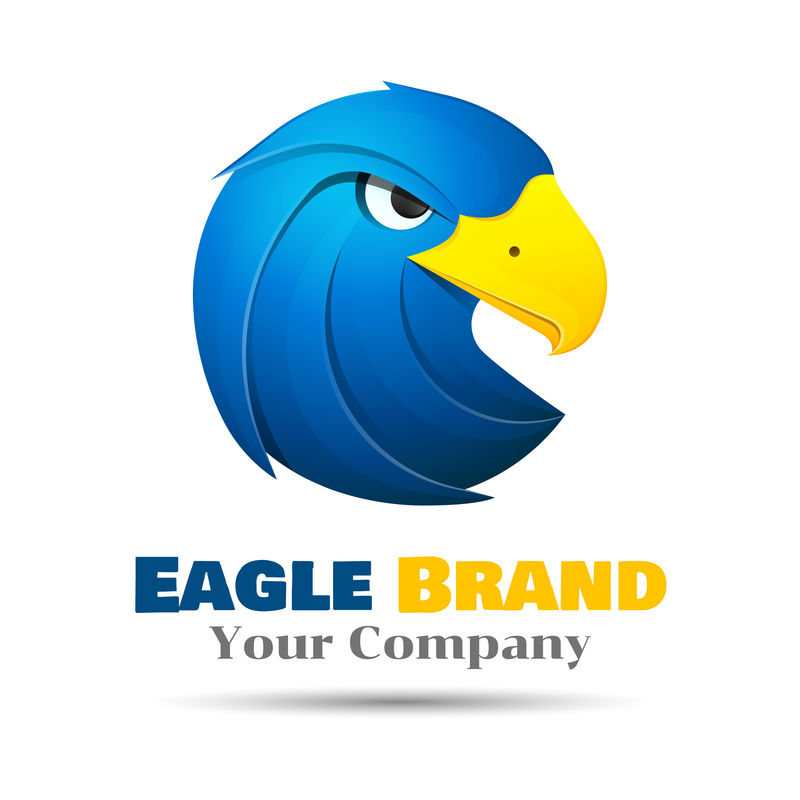 鹰标志模板。矢量商务图标。公司品牌标识设计说明。创造性的抽象概念。