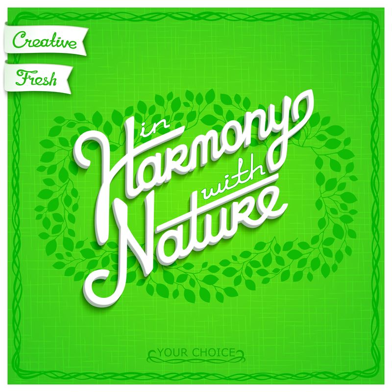 花卉背景上的白色3D字体