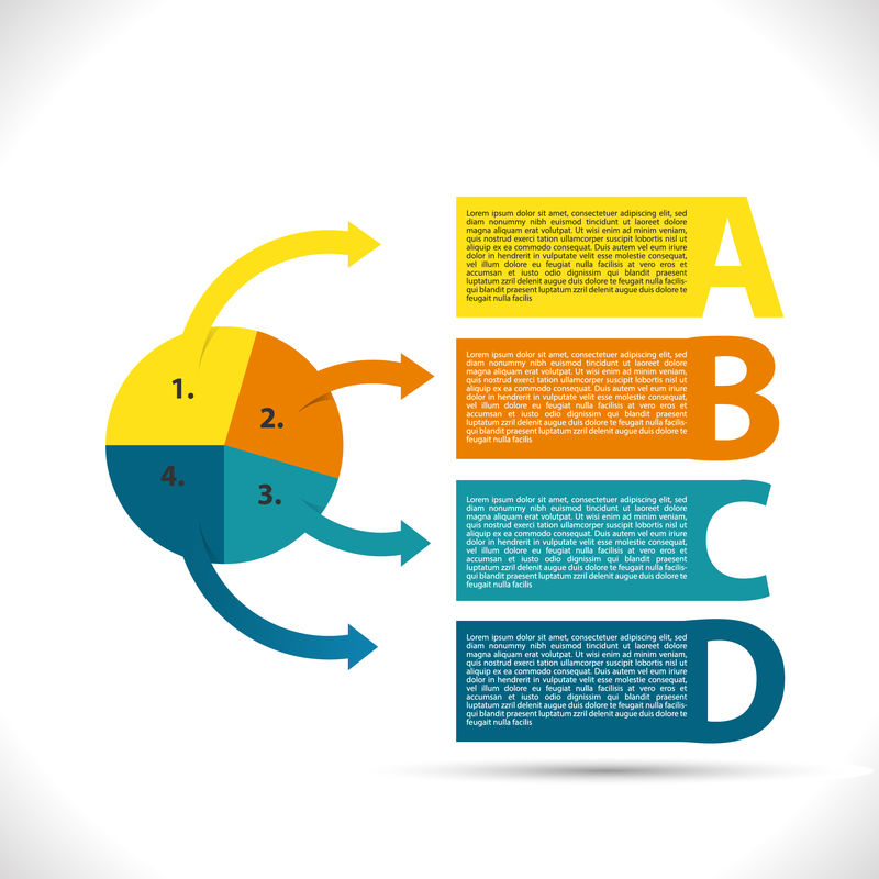 彩色演示信息图