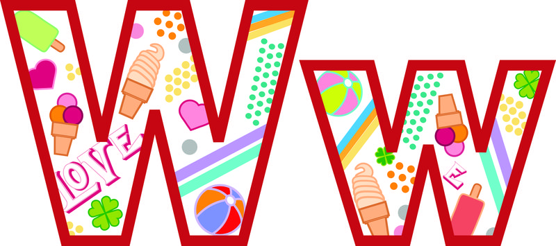 矢量单个字母W设计