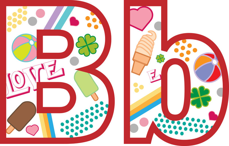 矢量单个字母B设计