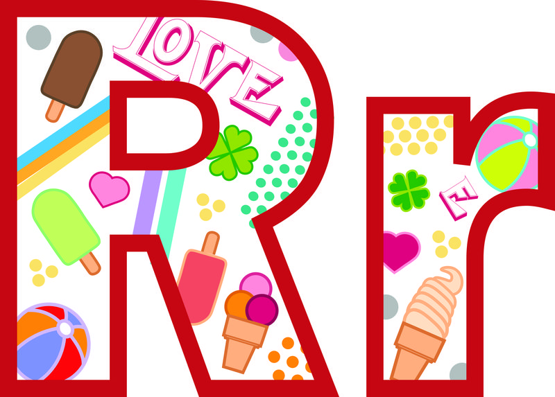 矢量单个字母R设计