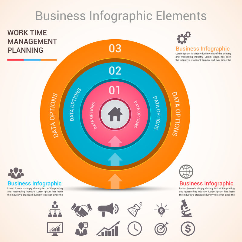 现代信息图表选项横幅