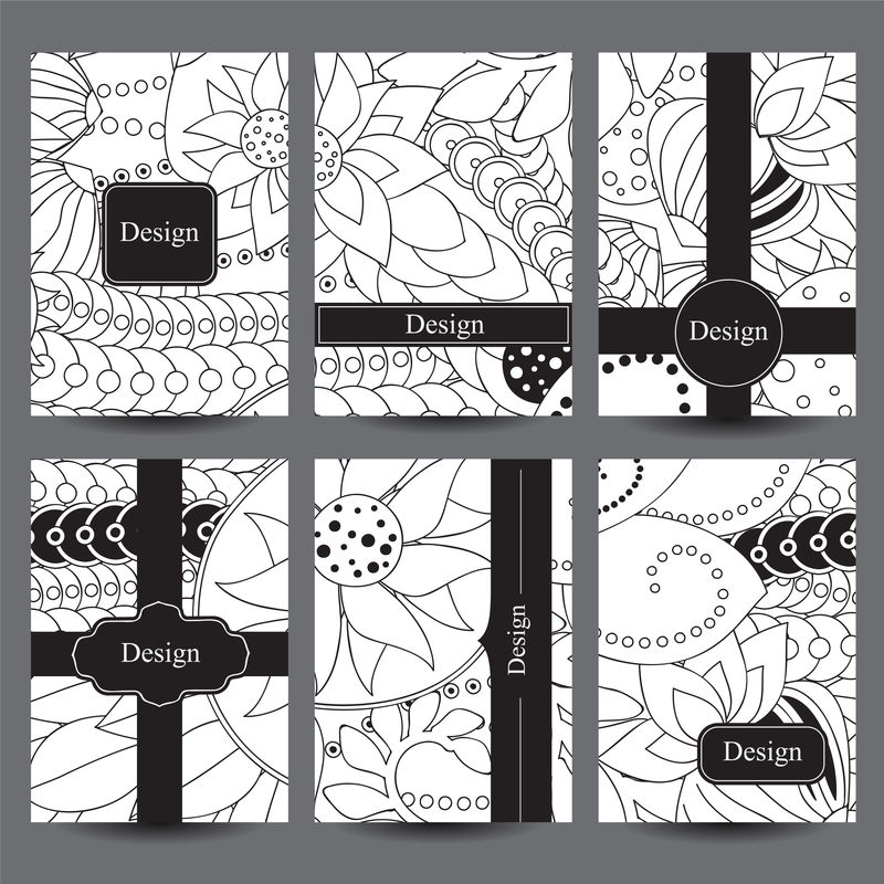 股票矢量套设计模板-用于剥皮-卡片-海报-背景