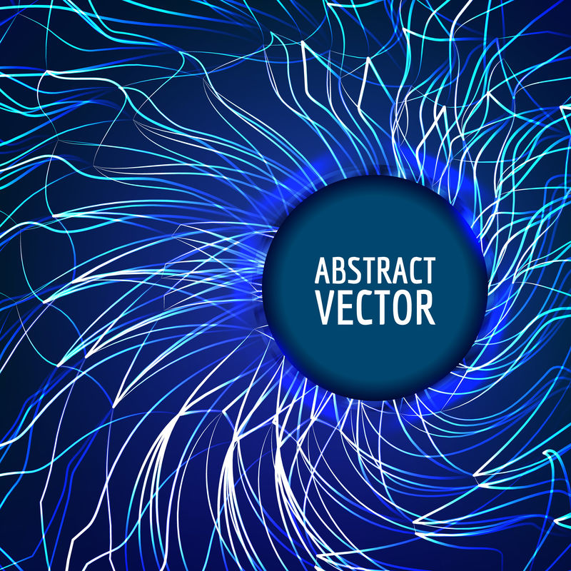 矢量抽象背景-光滑的漩涡三角形-矢量彩色几何图解