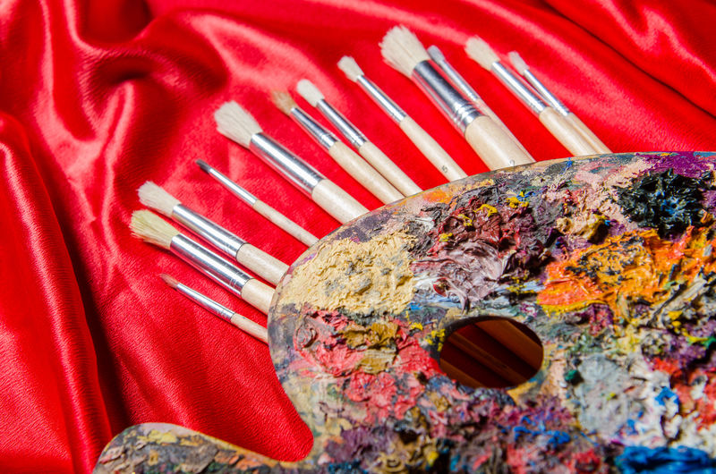 艺术概念中的艺术家调色板