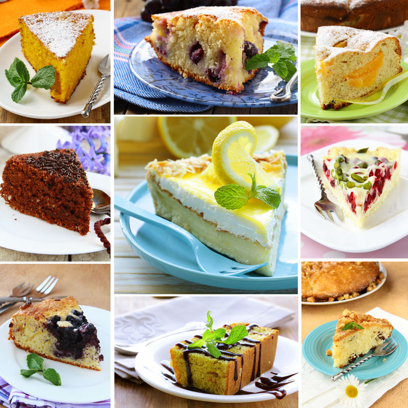 拼贴菜单面包店-各式馅饼