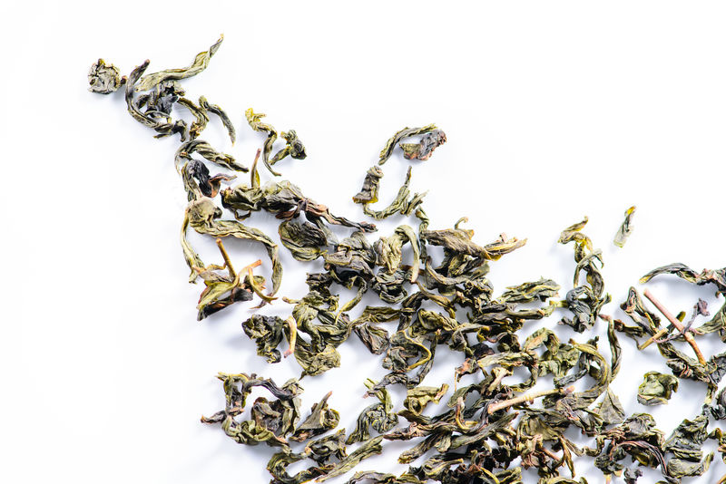 白底包钟乌龙茶特写