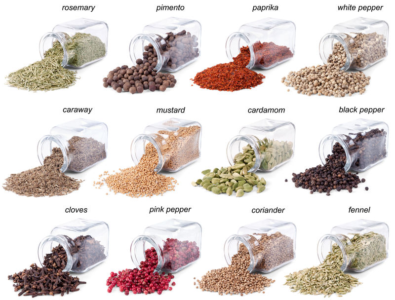 白色的不同香料