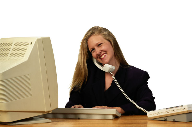 白色背景上的商人