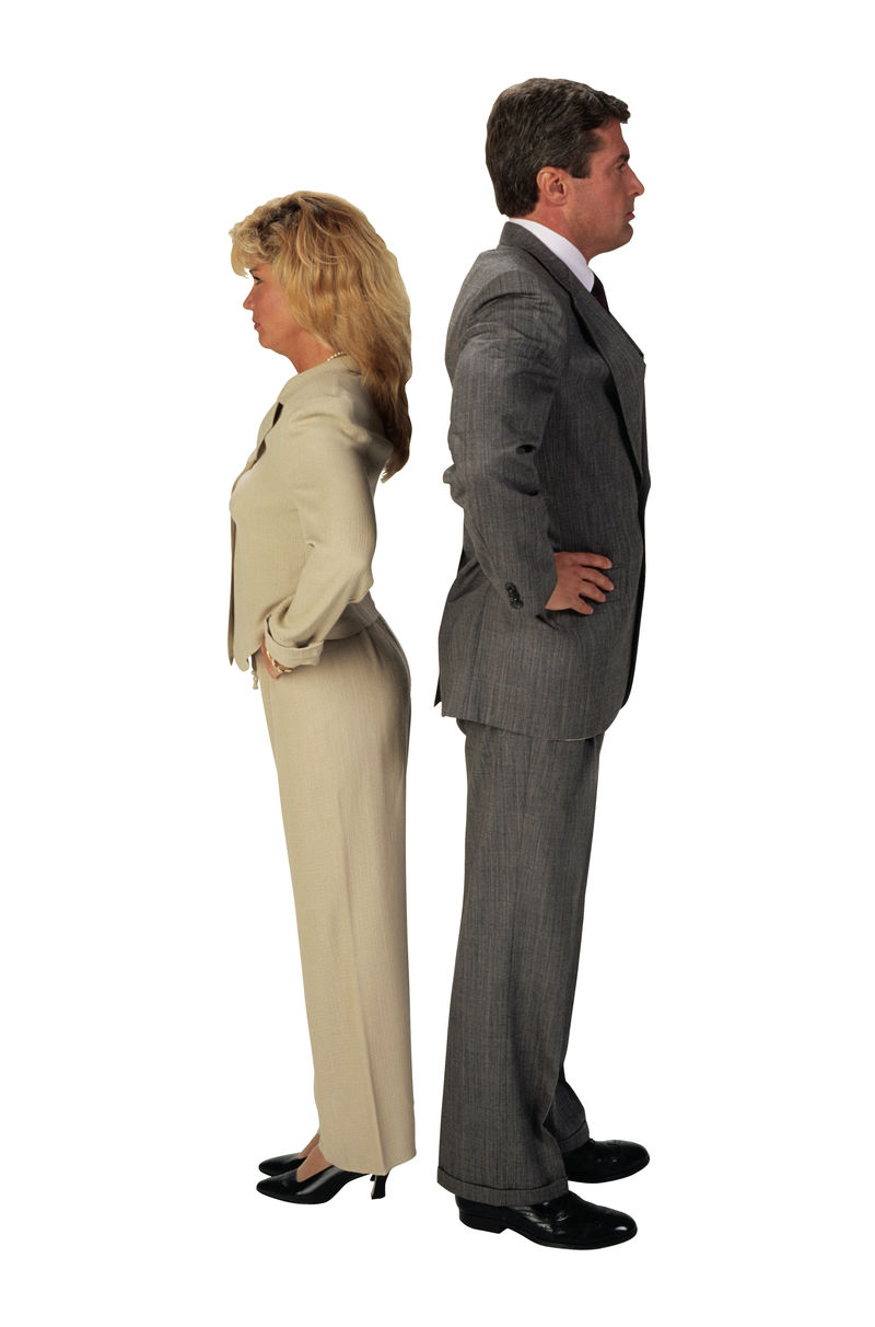 白色背景上的商人