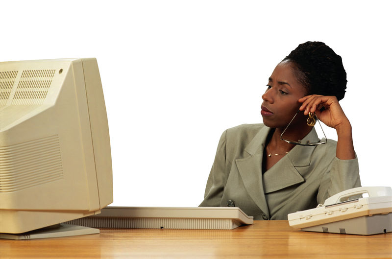 白色背景上的商人