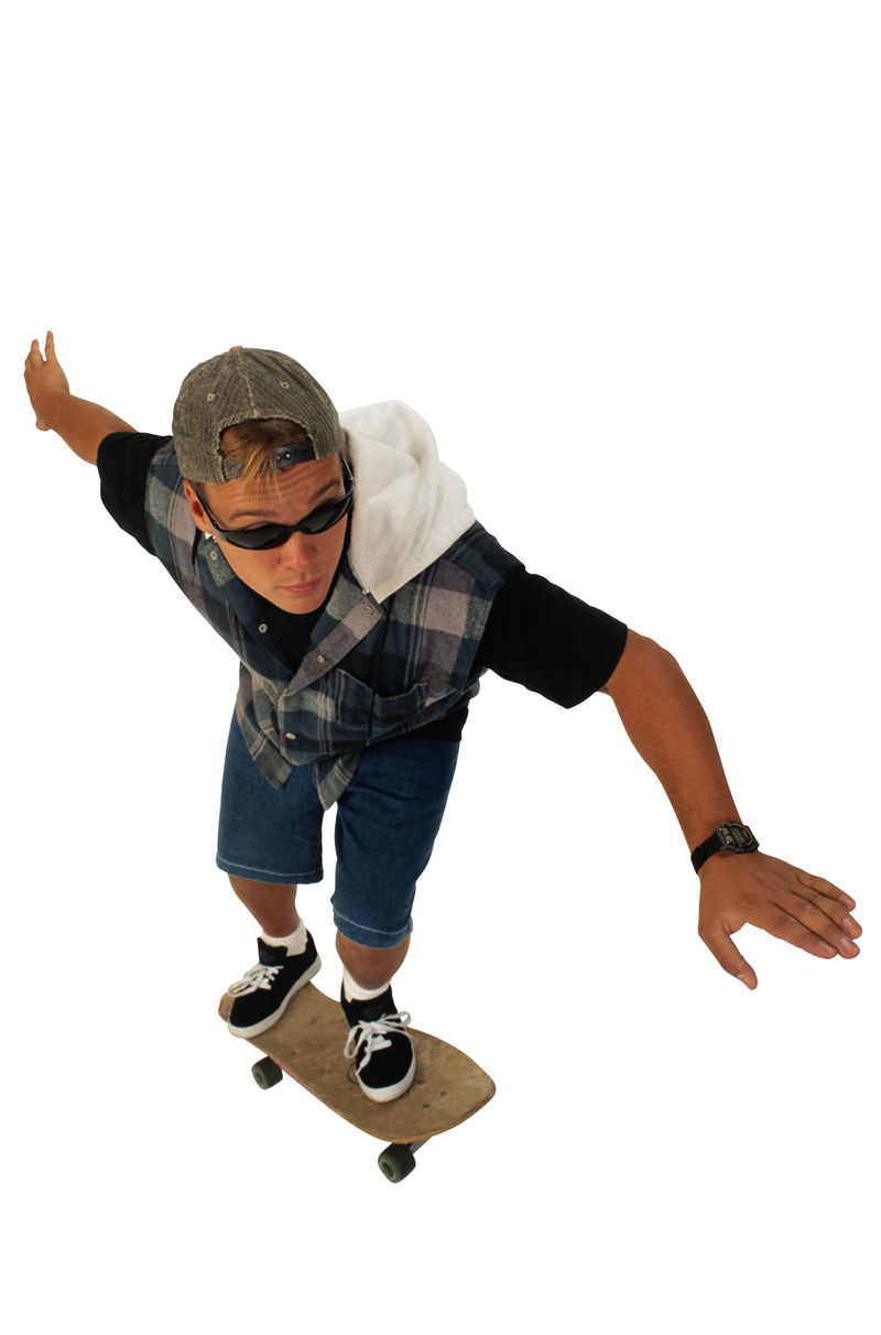 白色背景上的商人