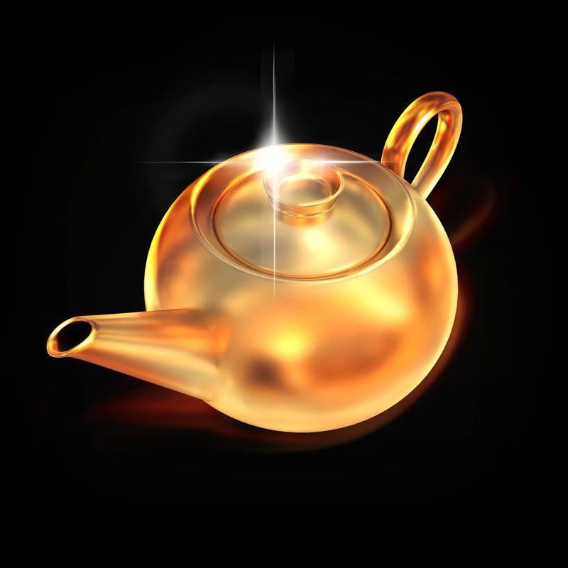 黑底金茶壶