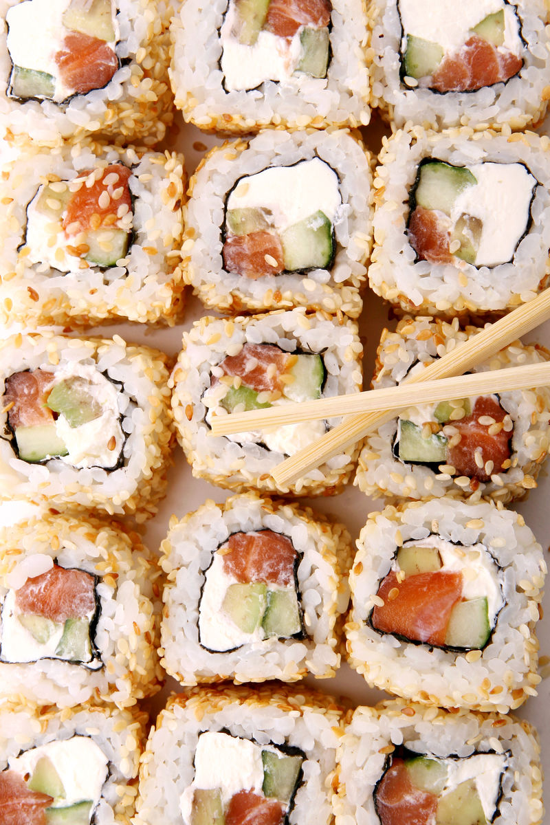 新鲜可口的寿司卷素材 高清图片 摄影照片 寻图免费打包下载